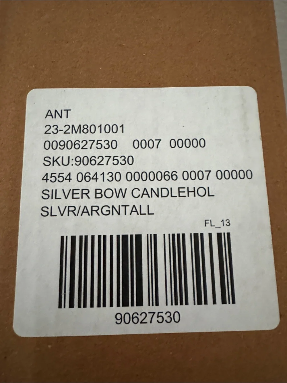 Silver Plated Bow Taper Candle holder benedita